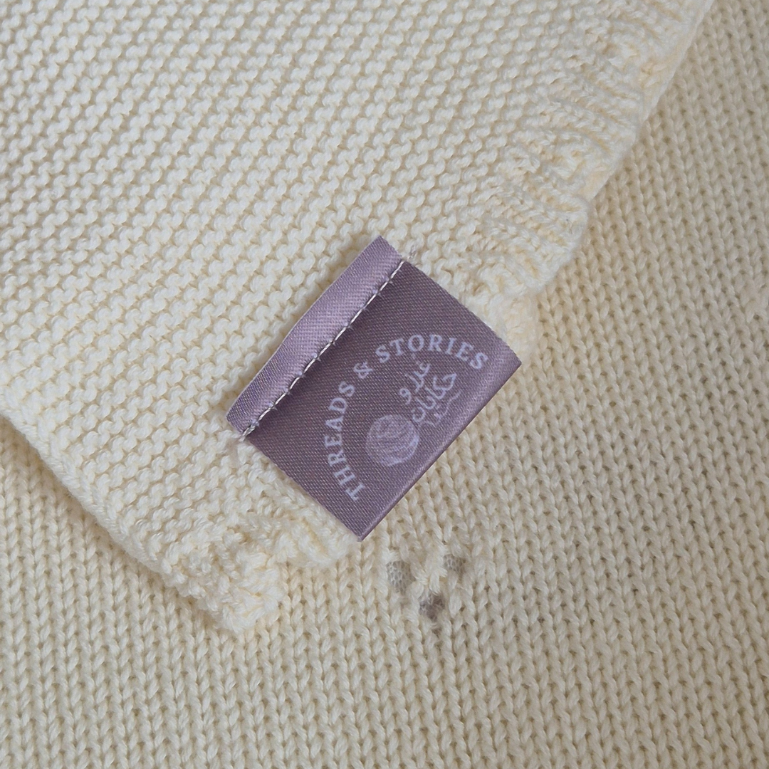 Cream Bundle - Knitted Blanket and The Noor Bear