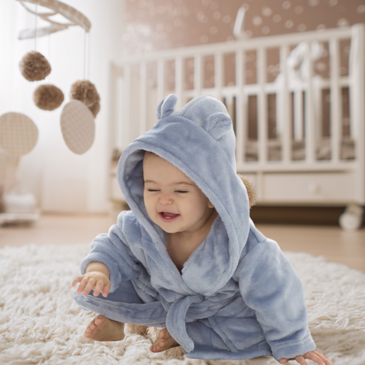 Dusky Blue Personalised Dressing Gown